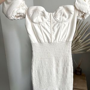 Oh Polly Cream Mini Dress - Size US 0